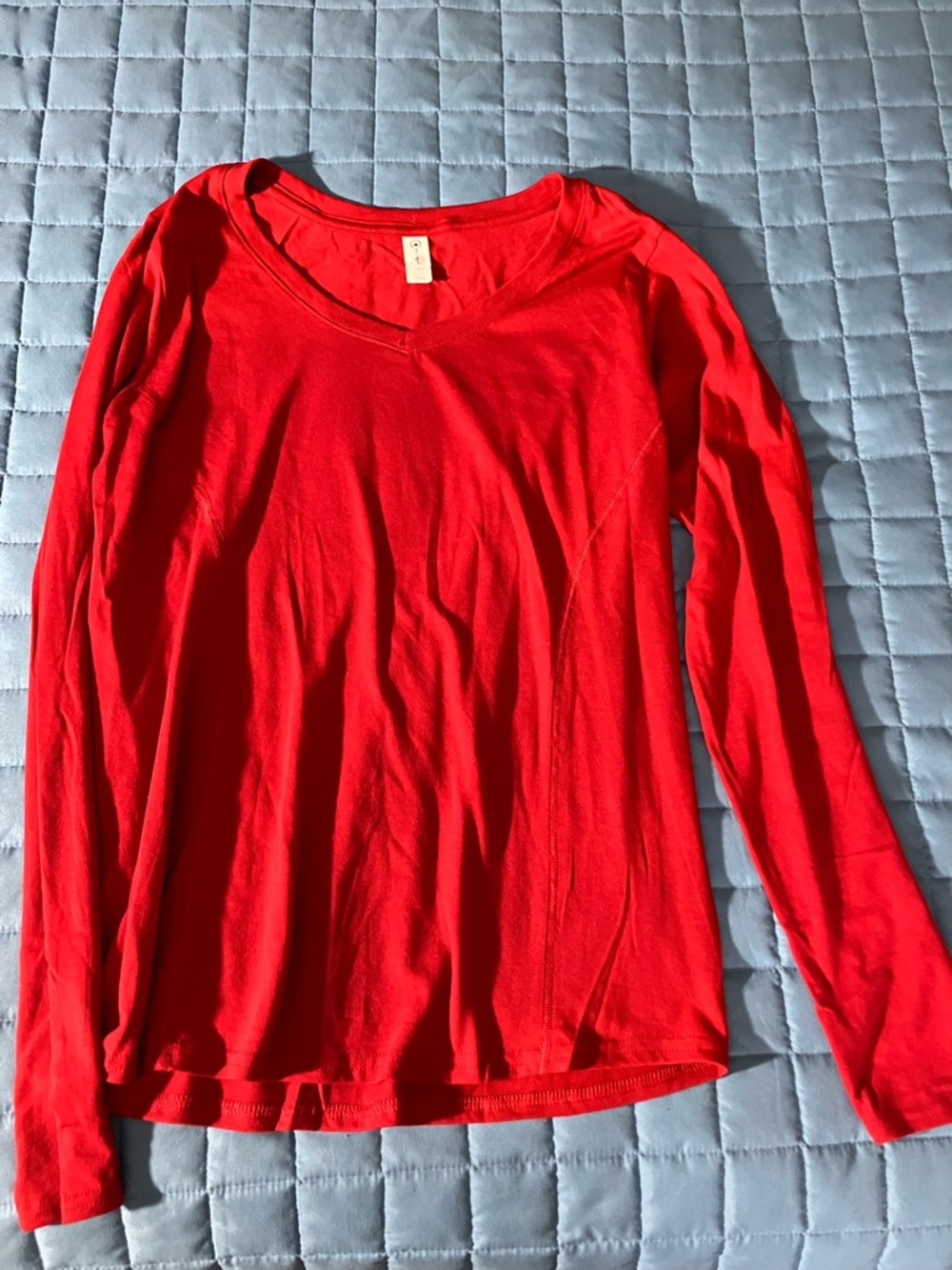 Delta Red V-Neck Long Sleeve Shirt